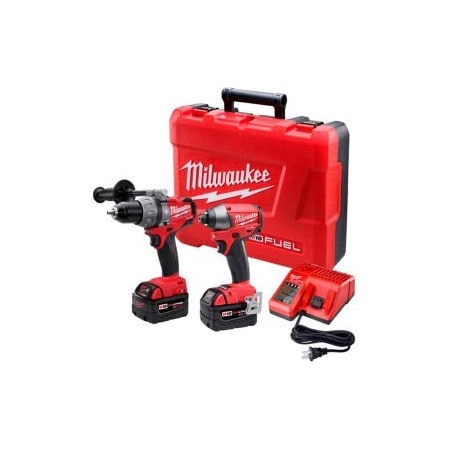 Milwaukee Tool Milwaukee 2997-22 M18 FUEL Li-Ion Cordless Brushless Hammer Drill/Impact Driver 2-Tool Combo Kit 2997-22